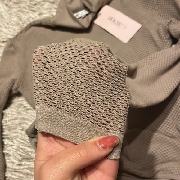 Nwt House London Dark Tan Fishnet Long‎ Sleeve Bodysuit size M/L - Picture 10 of 11